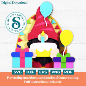 Birthday Party Gnome SVG (Male)
