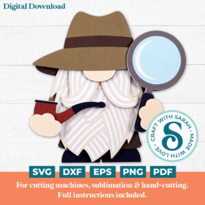 Detective Gnome SVG (Male)
