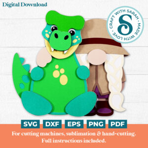 Dinosaur Gnome SVG (Female)