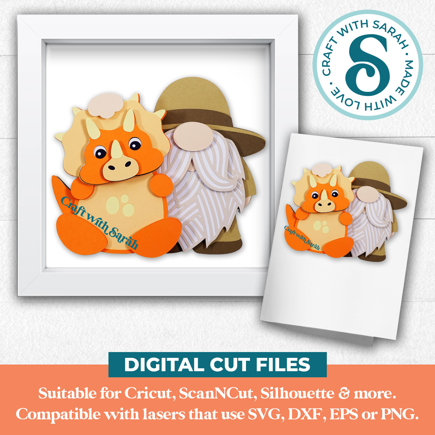 Dinosaur Gnome SVG (Male) - Image 3