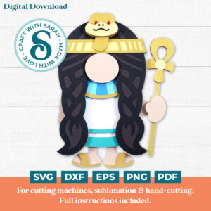 Egyptian Pharaoh Gnome SVG (Female)