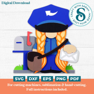 Postal Worker Gnome SVG (Female) - USA Version
