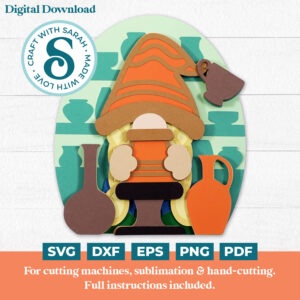 Pottery Gnome SVG (Female)