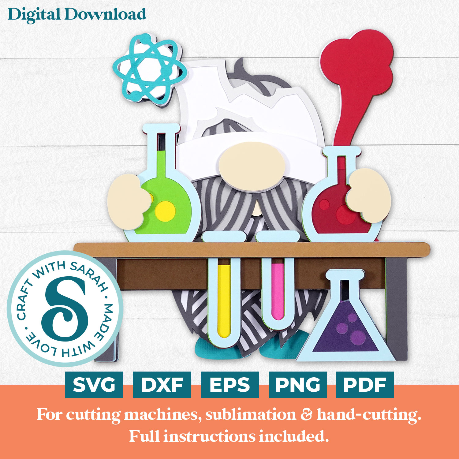 Scientist Gnome SVG (Male)