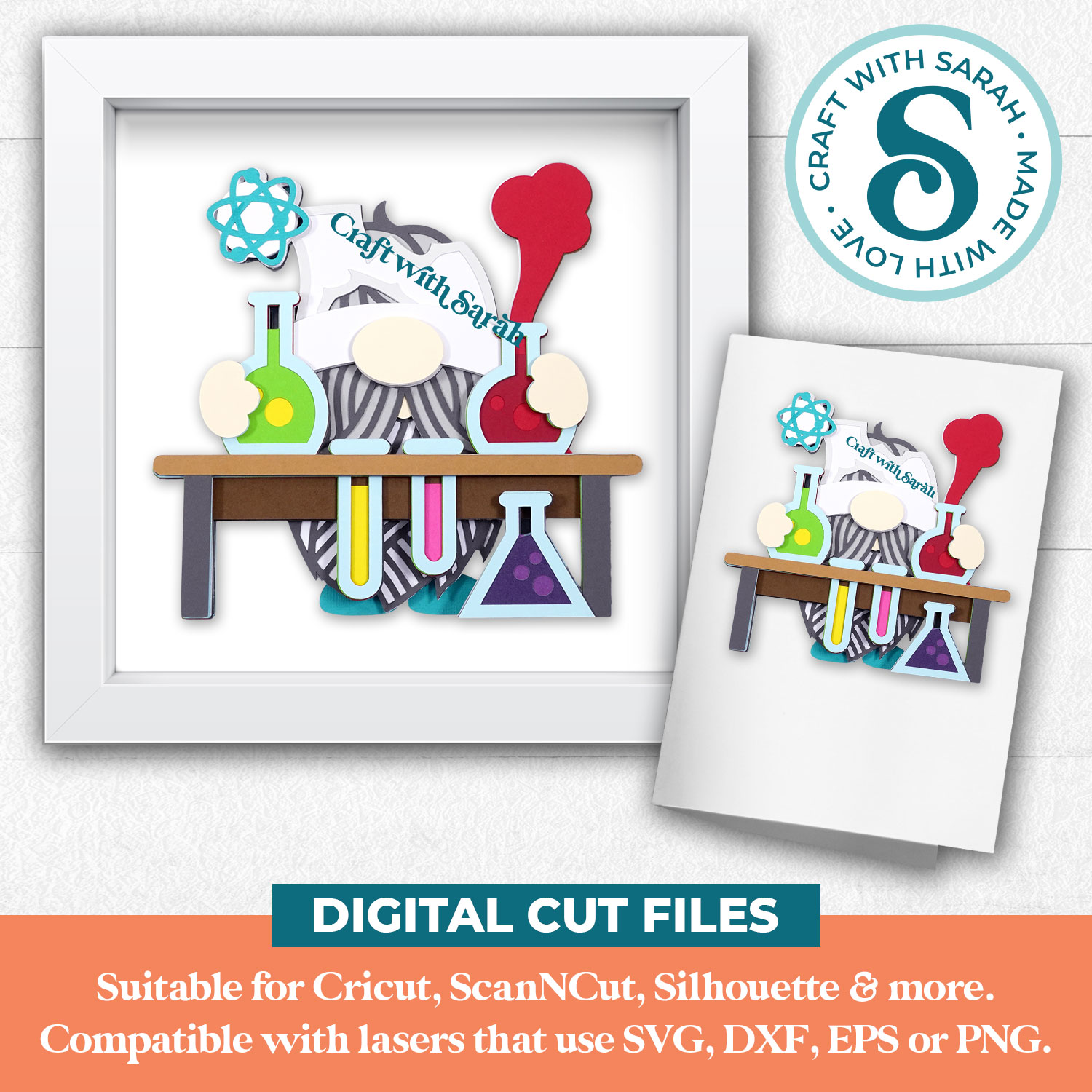 Scientist Gnome SVG (Male) - Image 2