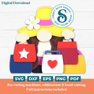 Shopping Gnome SVG (Female)