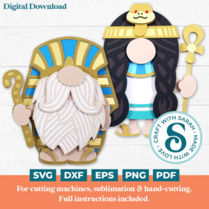 Egyptian Pharaoh Gnome SVGs