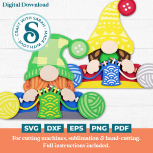 Knitting Gnome SVGs