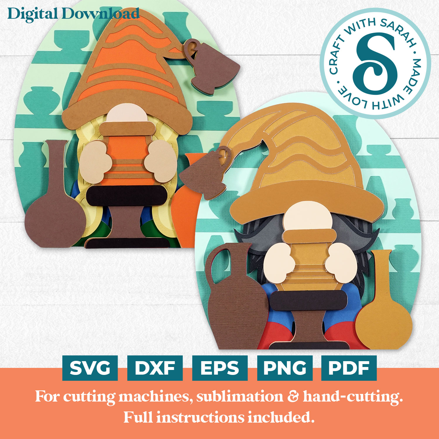 Pottery Gnome SVGs