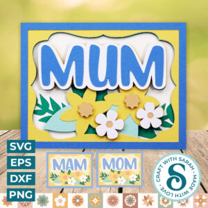 Spring Flowers MUM Card A2 Card (+ MOM & MAM versions)