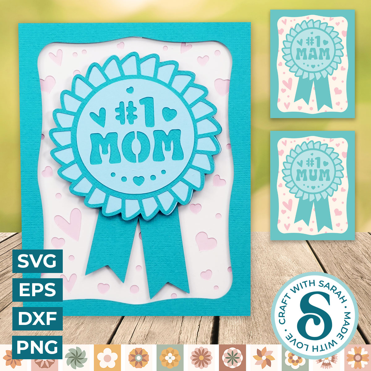 Number 1 Mom A2 Card (+ Mum & Mam Versions)