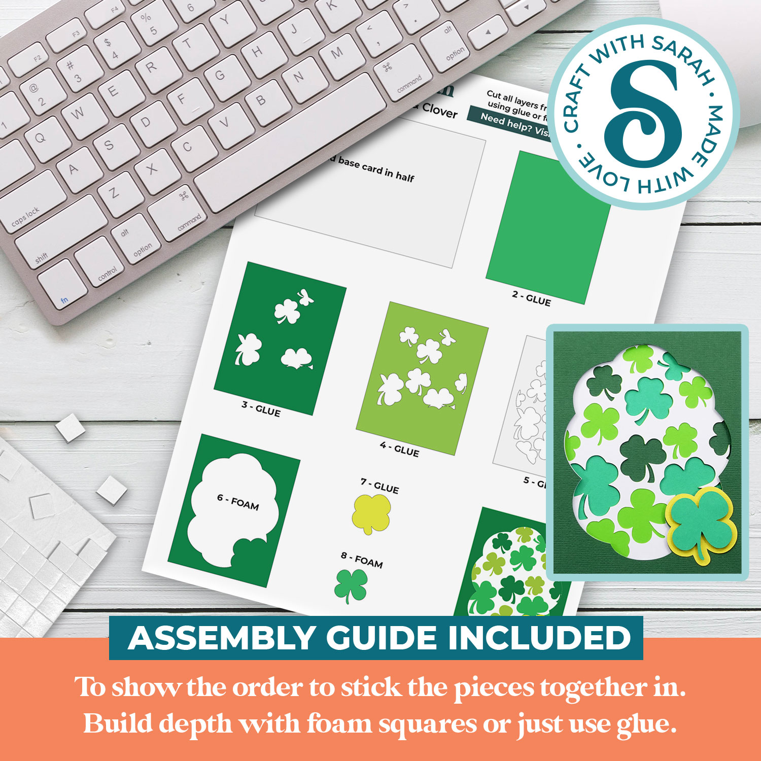 Shamrocks & Clover A2 Card - Image 2