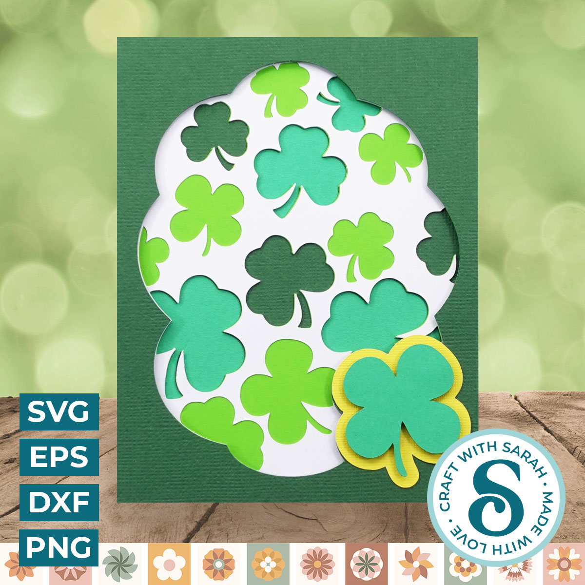 Shamrocks & Clover A2 Card