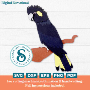 Yellow Tailed Cockatoo SVG