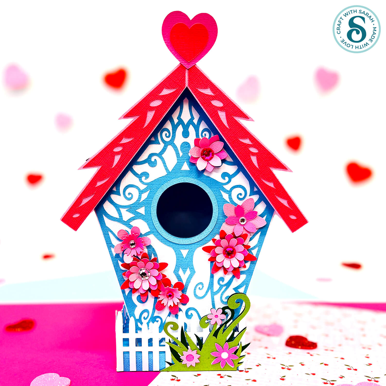 Bird house made with a Cricut by Craft with Sarah