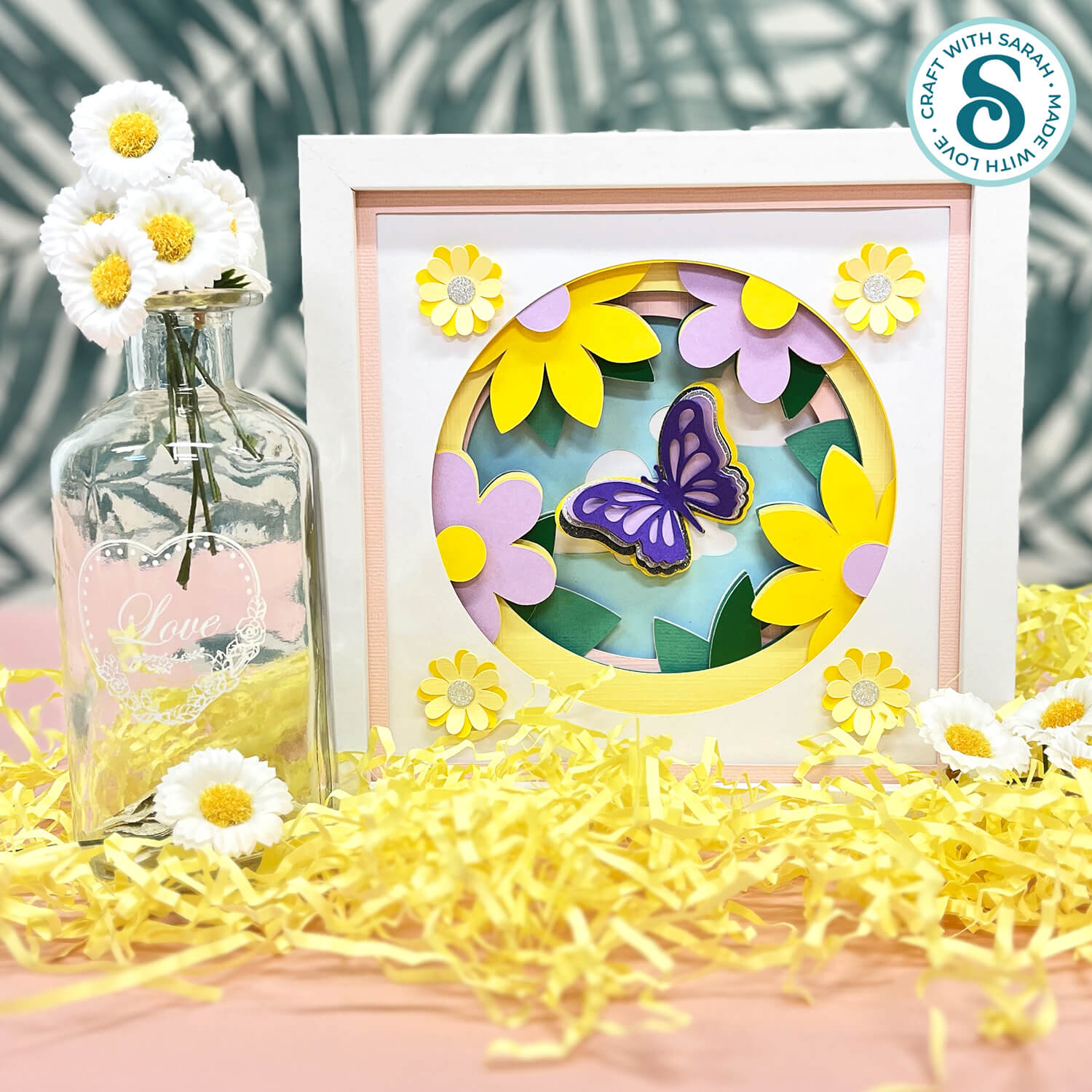 Butterfly shadow box by Craft with Sarah