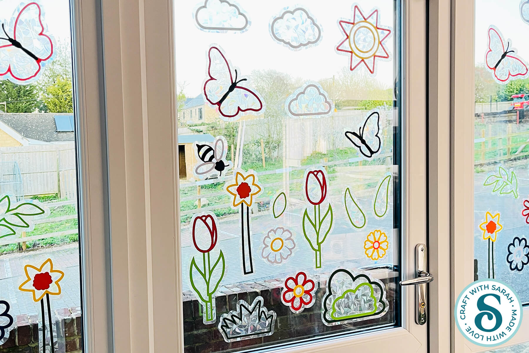 Cricut window suncatchers by Craft with Sarah