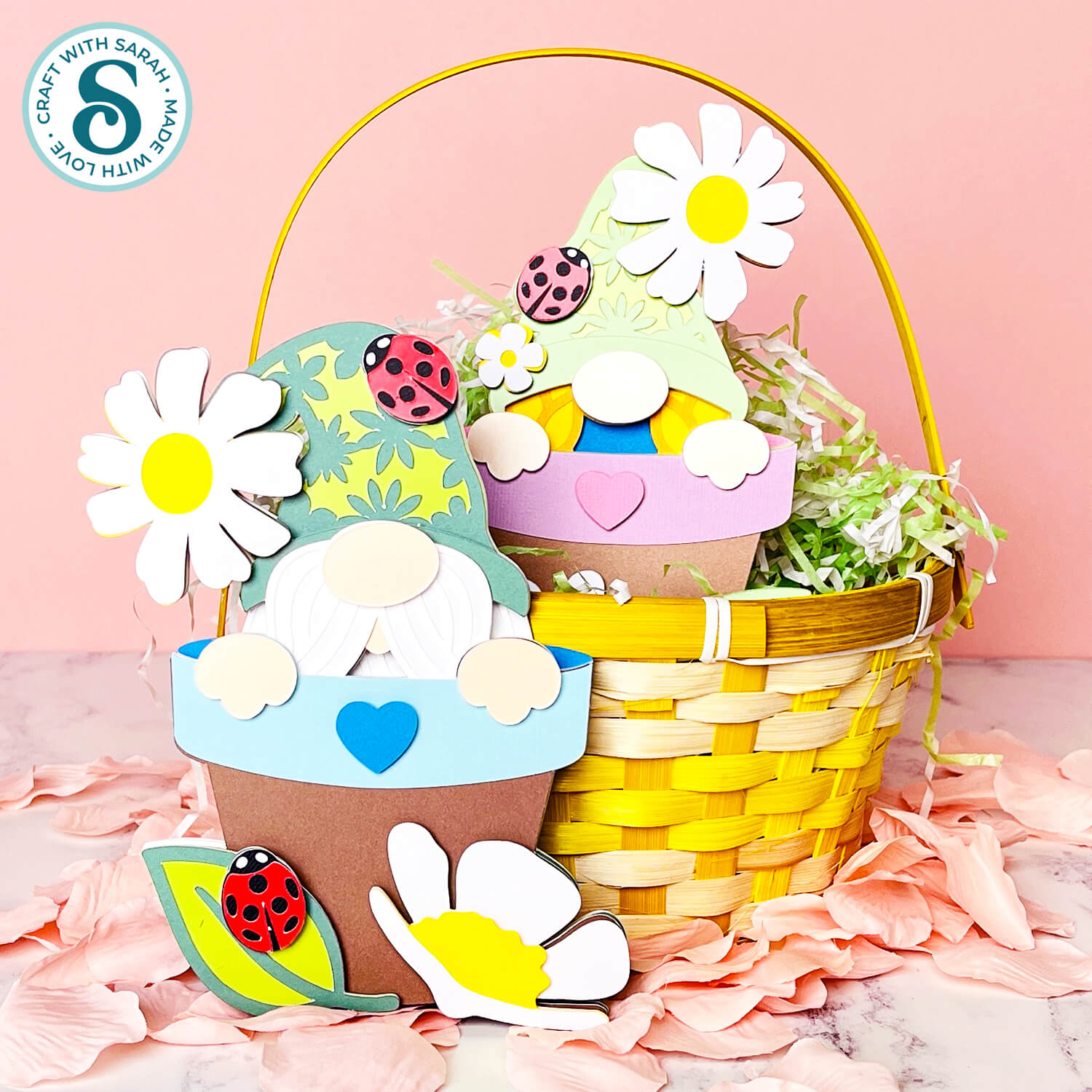 Daisy and ladybug gnomes for Spring by Craft with Sarah