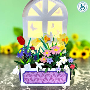 Spring Flowers Window Box Lantern
