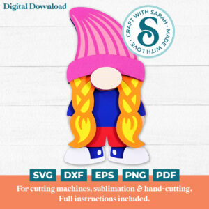 Teenage Girl Gnome SVG (Family Series)