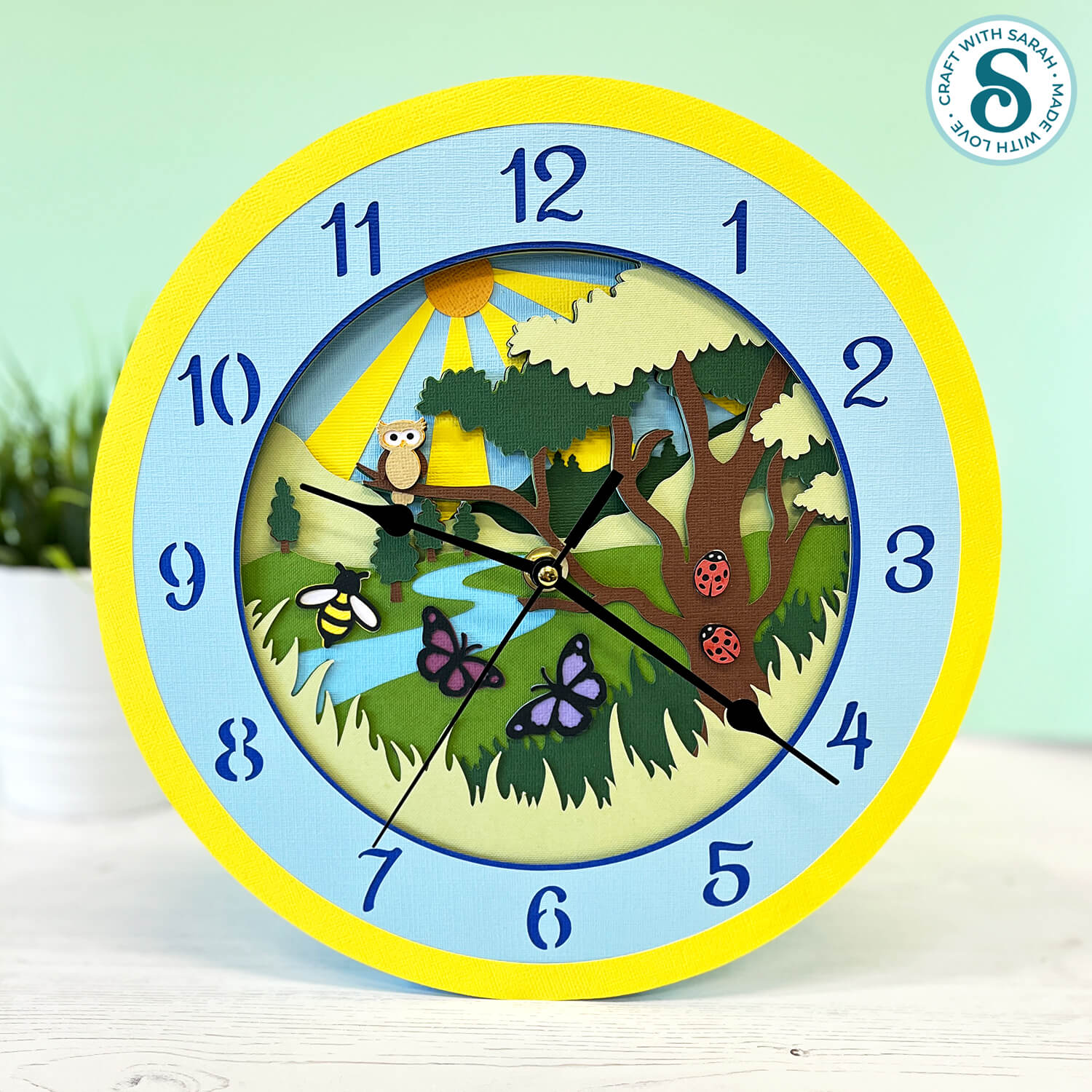 Handmade clock by Craft with Sarah
