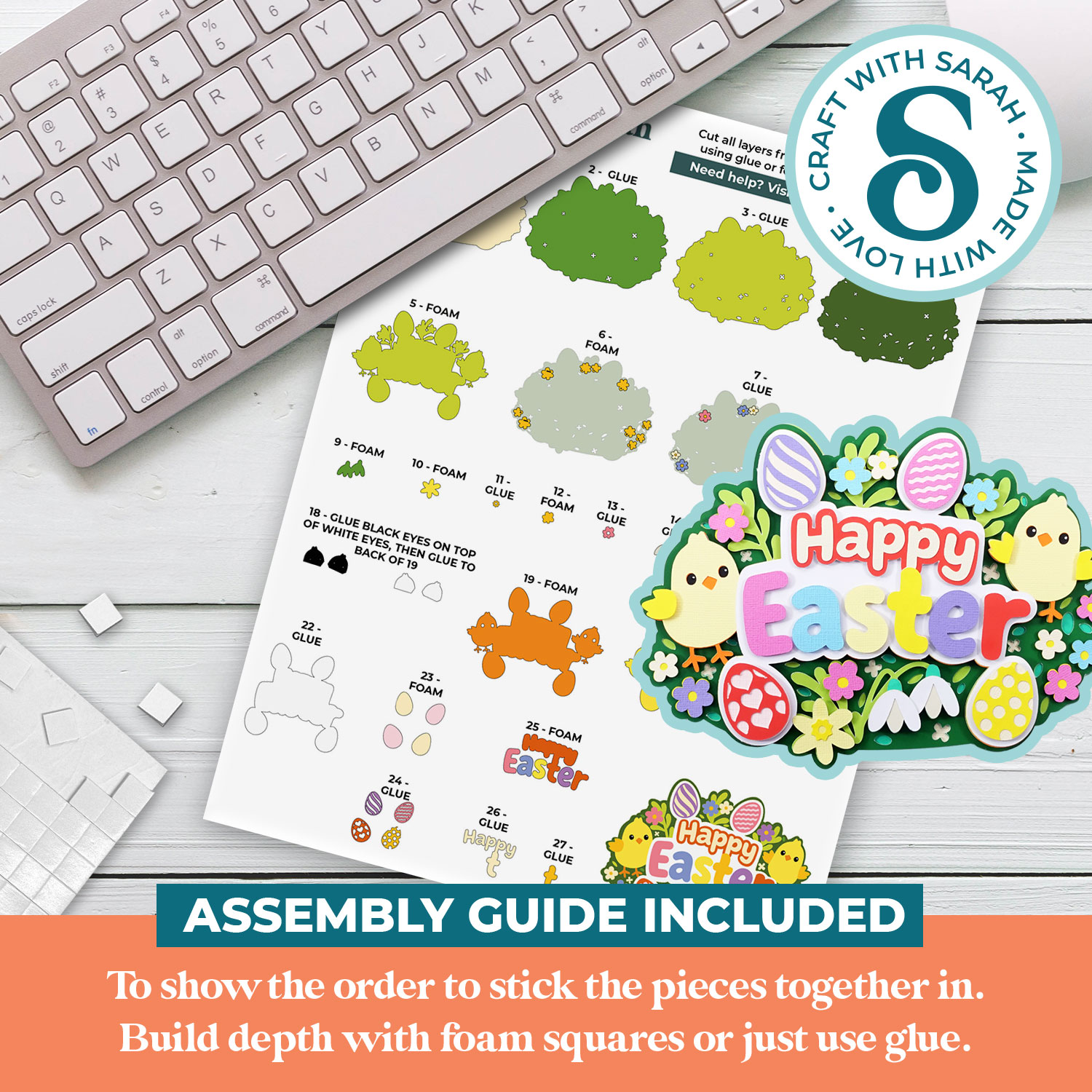 Happy Easter Chicks SVG - Image 2