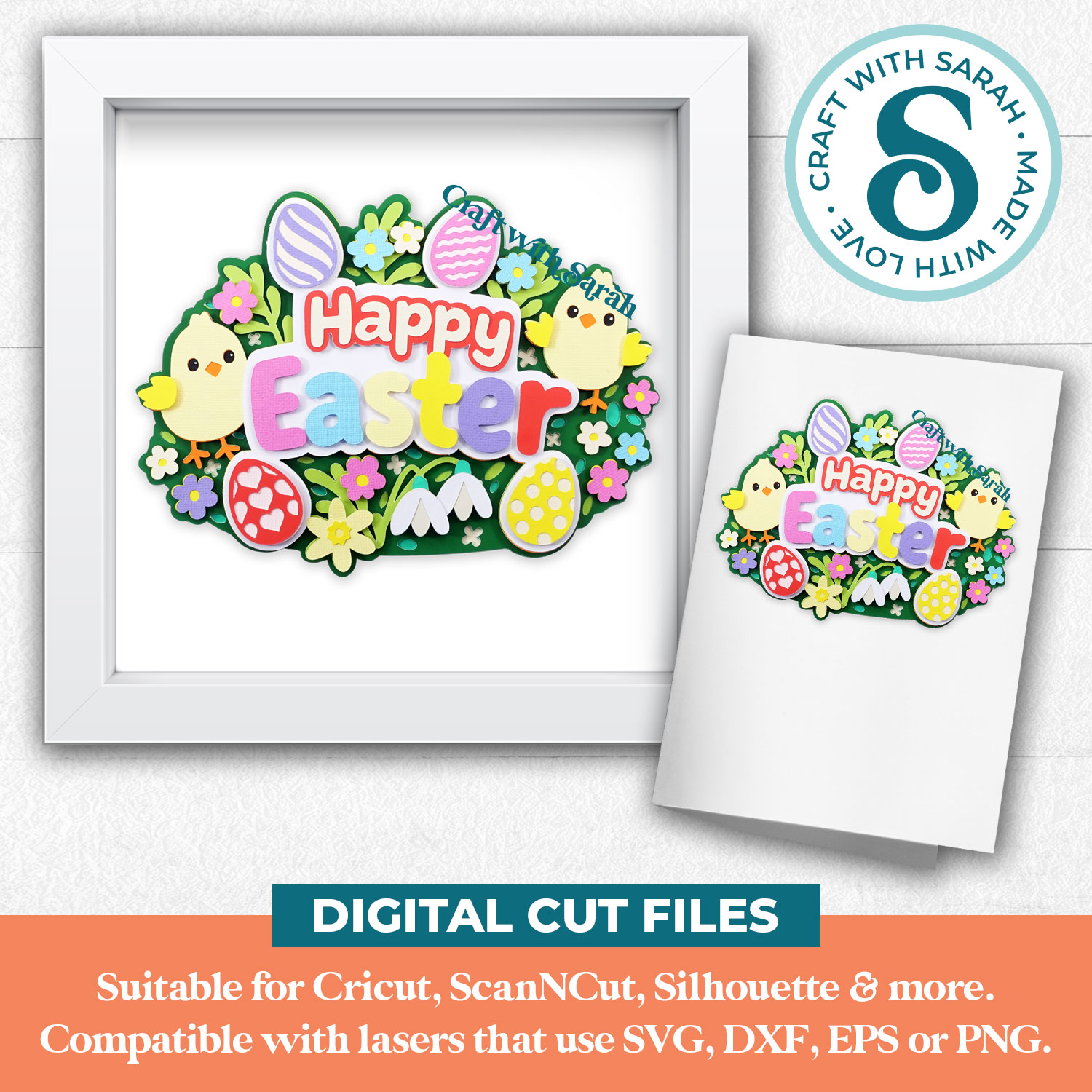 Happy Easter Chicks SVG - Image 3