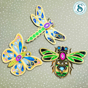 Insect jewellery from cardstock by Craft with Sarah