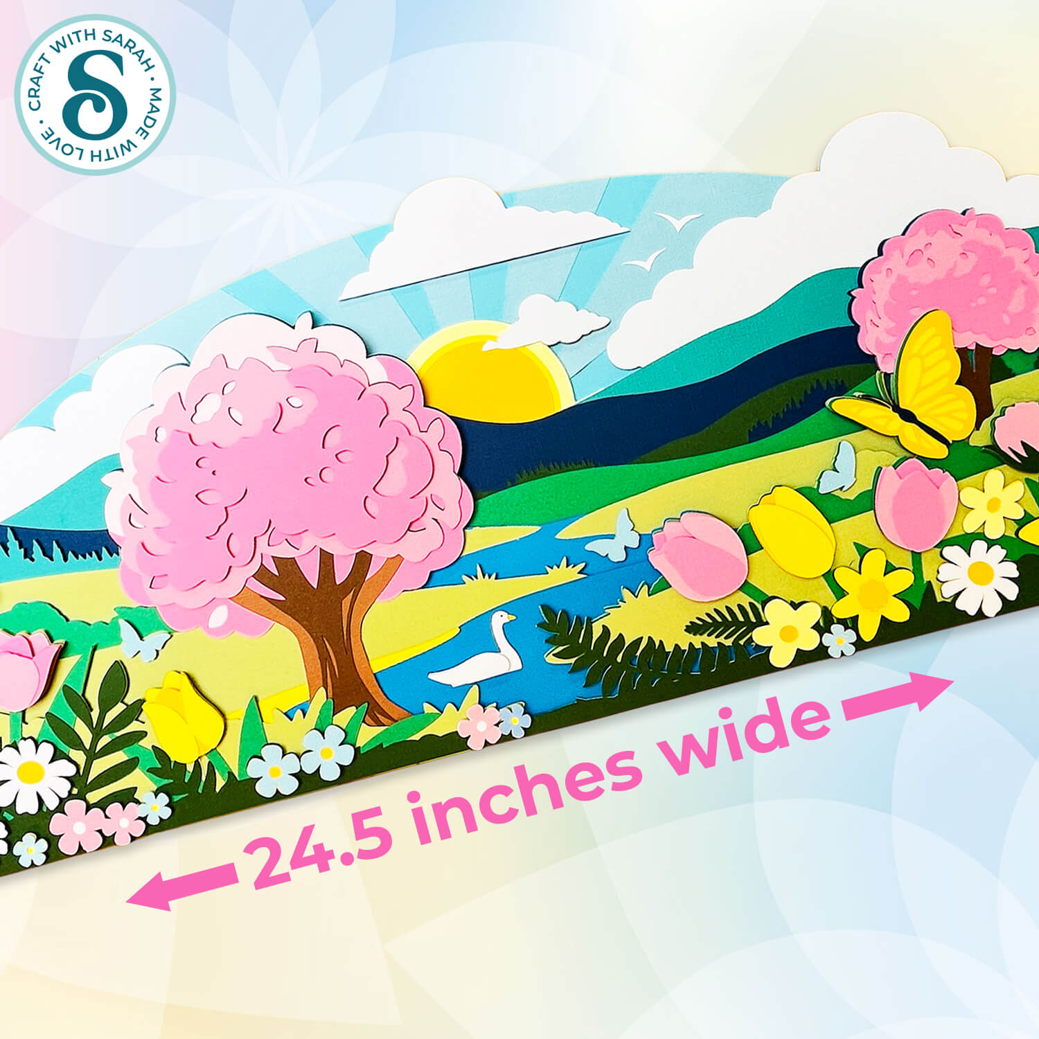 Larger than mat sign for spring by Craft with Sarah