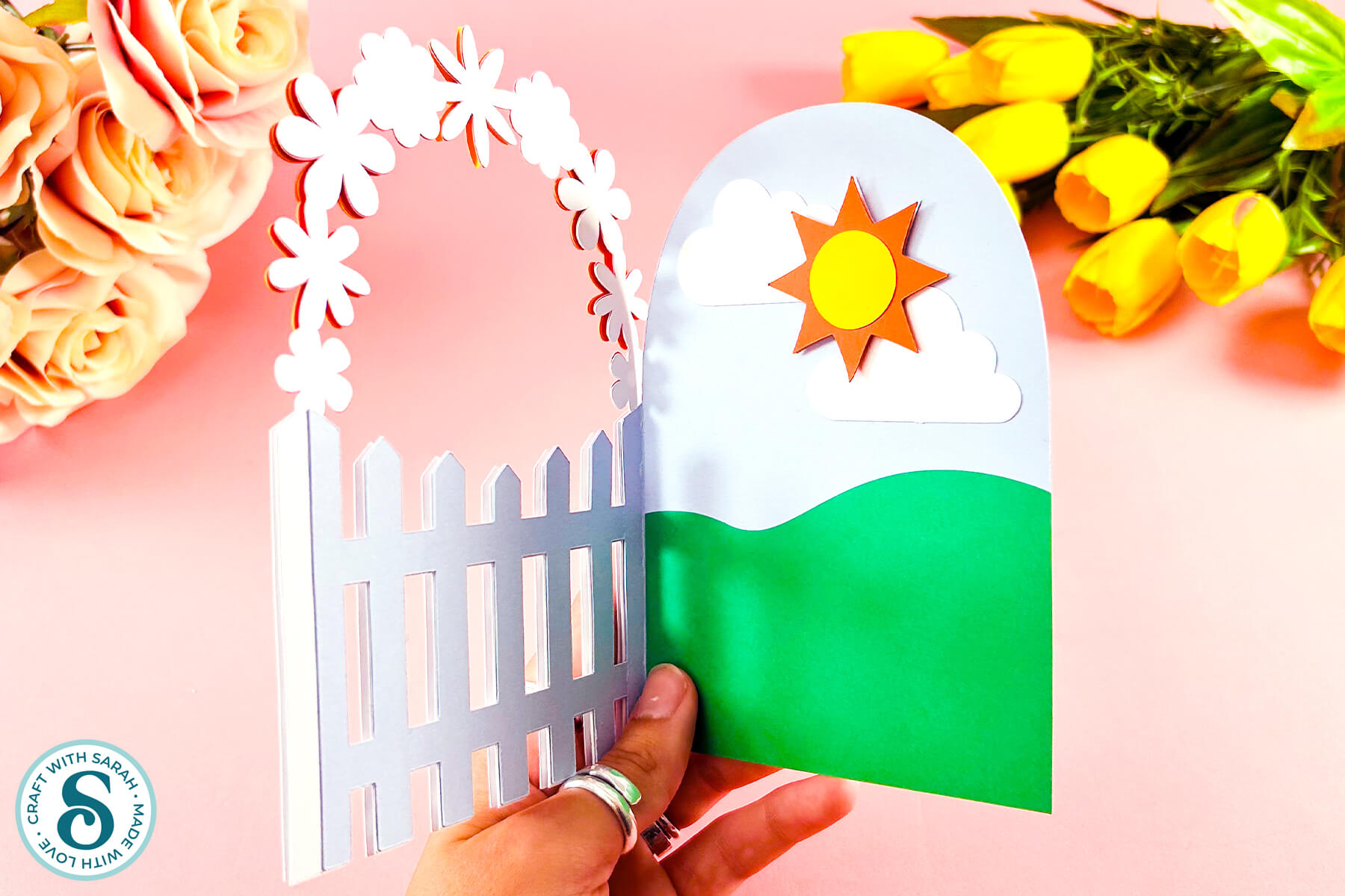 Picket fence cards by Craft with Sarah