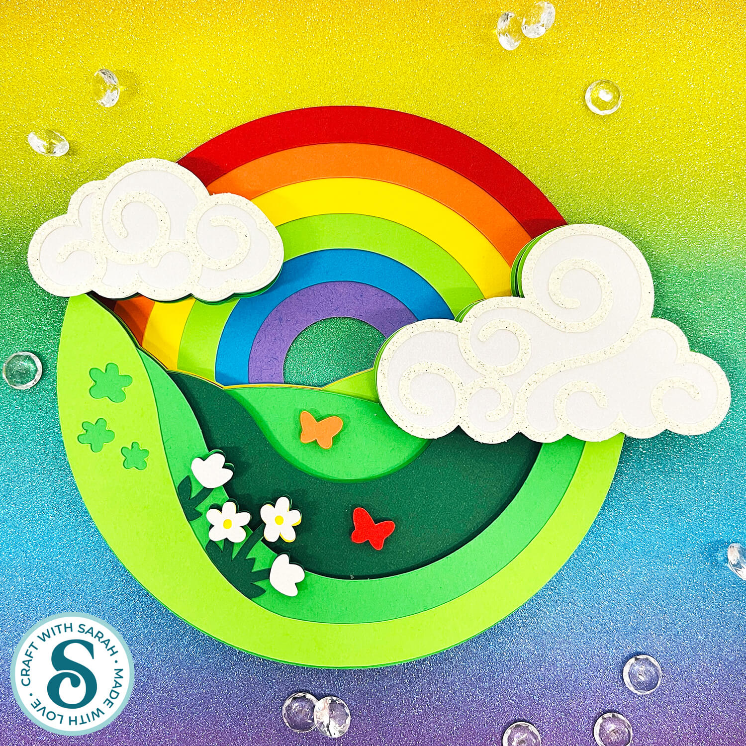 Rainbow layered SVG by Craft with Sarah