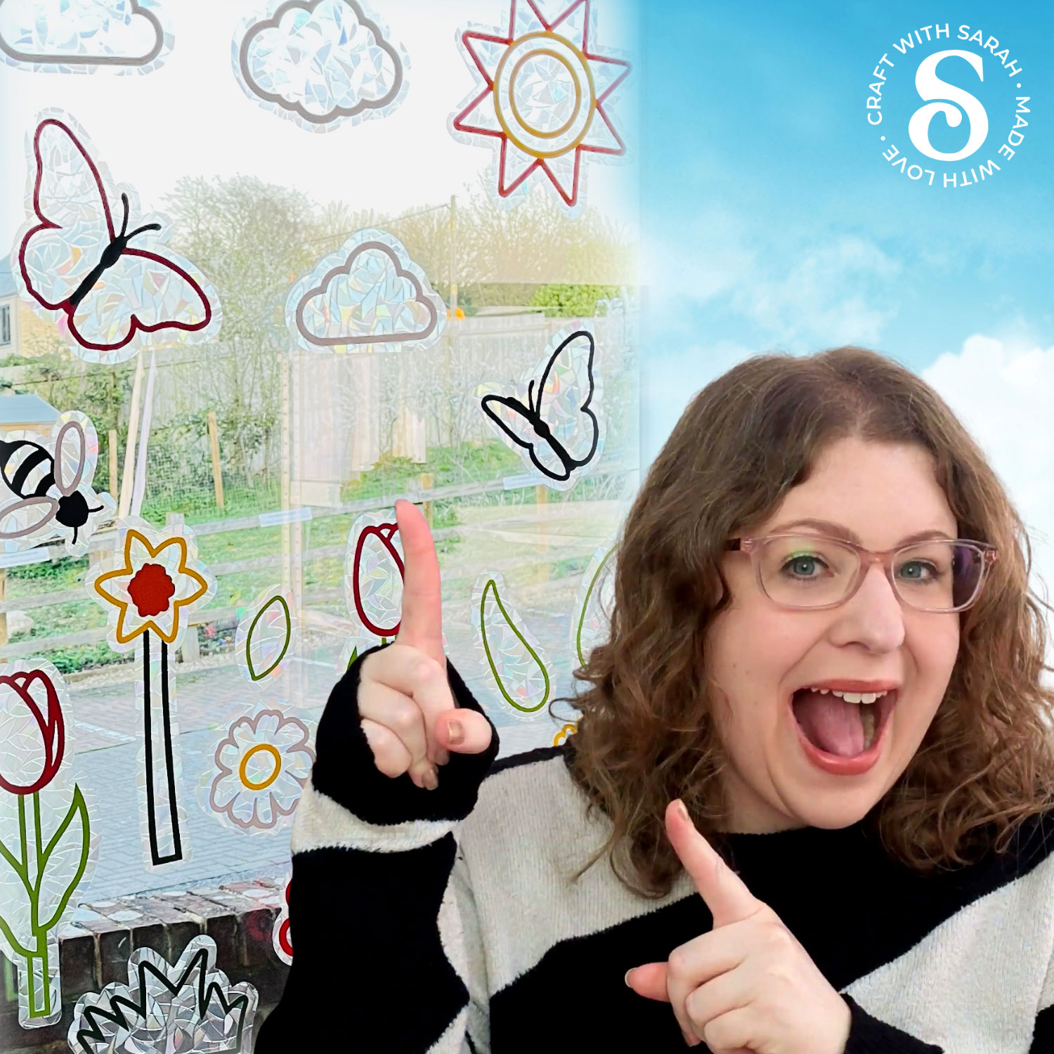 Spring Craft Countdown Day 05 - Window Cling Scene by Craft with Sarah