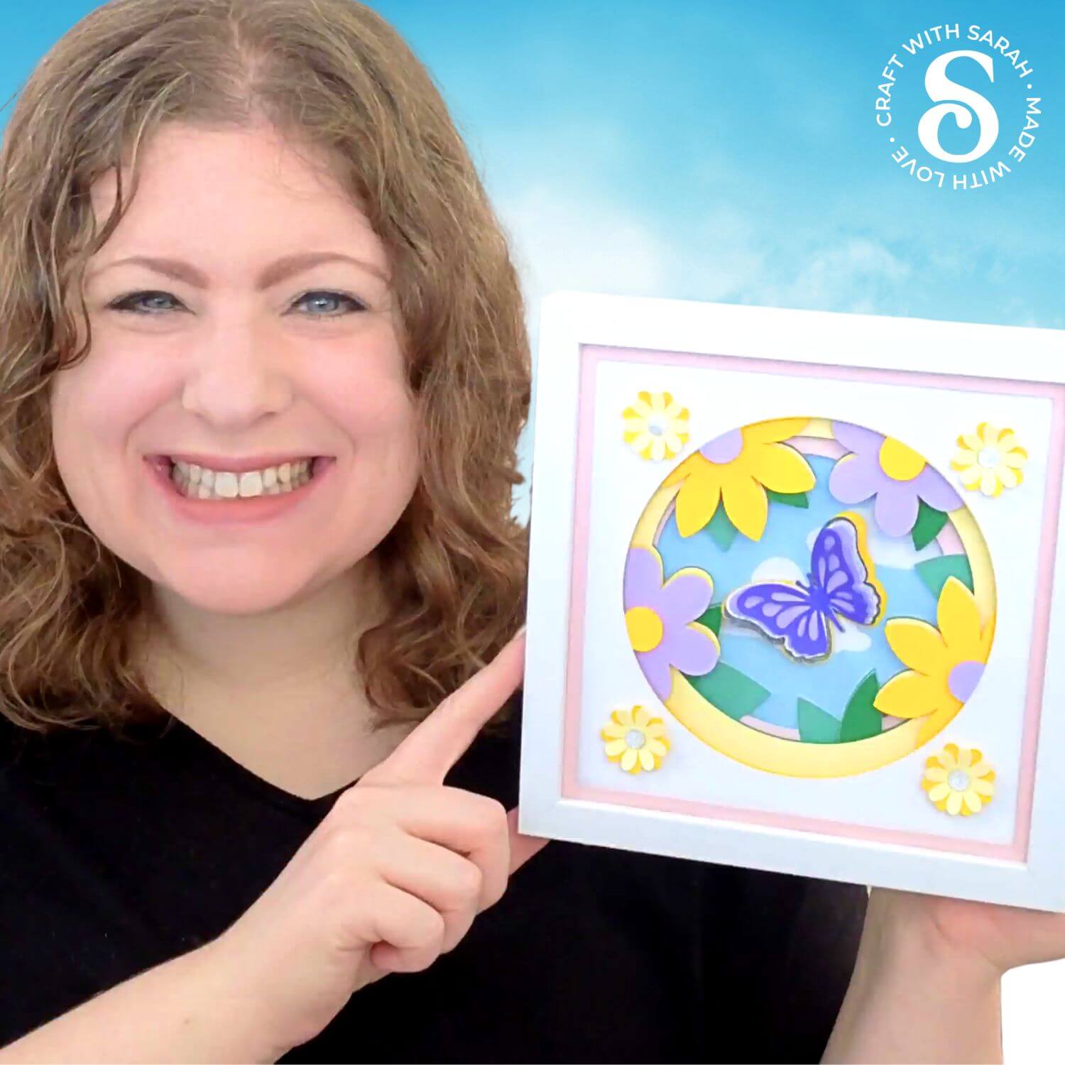 Spring Craft Countdown Day 08 - Flower Shadow Box by Craft with Sarah