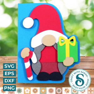 Christmas Gnome Side Edge Card (Female)