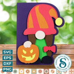 Halloween Gnome Side Edge Card (Female)