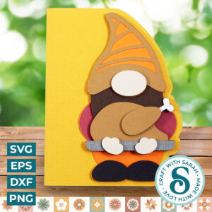Thanksgiving Gnome Side Edge Card (Male)