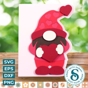 Valentine's Day Gnome Side Edge Card (Male)