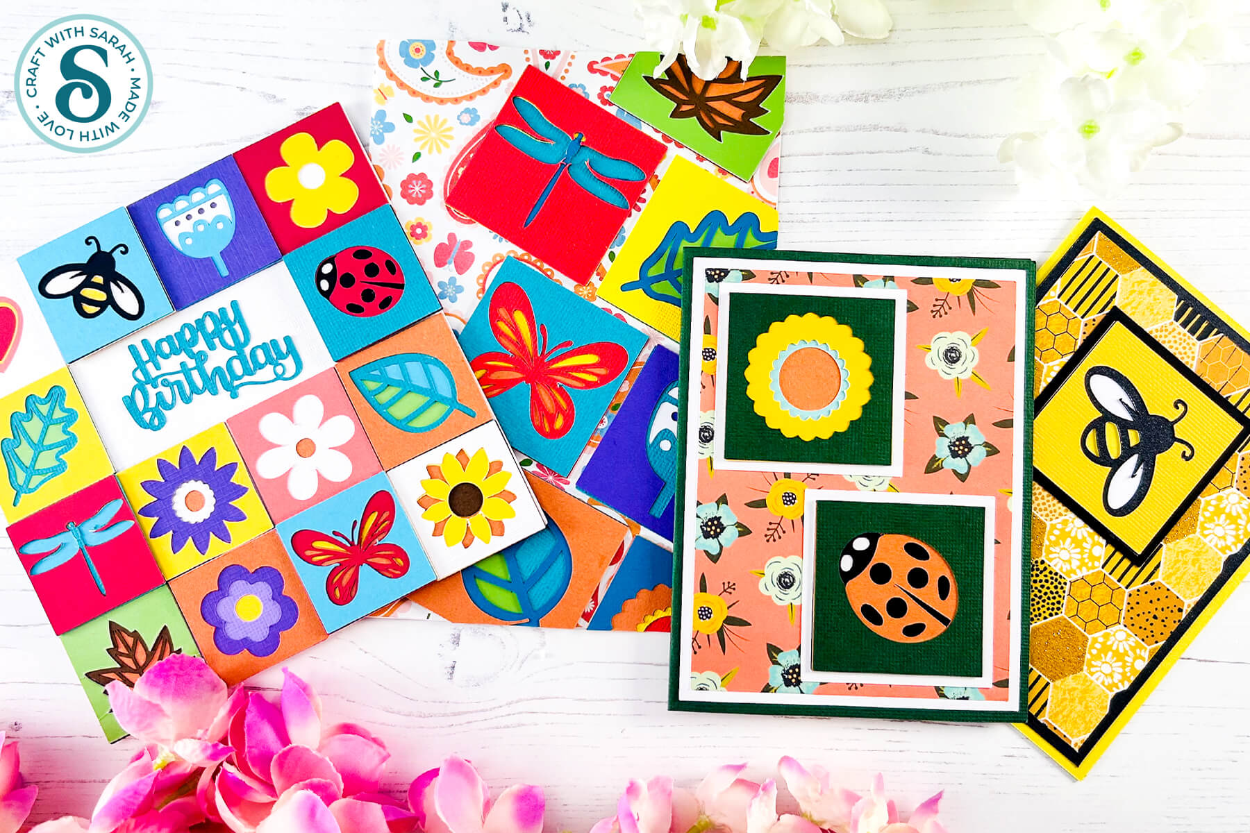 Spring card making SVGs by Craft with Sarah