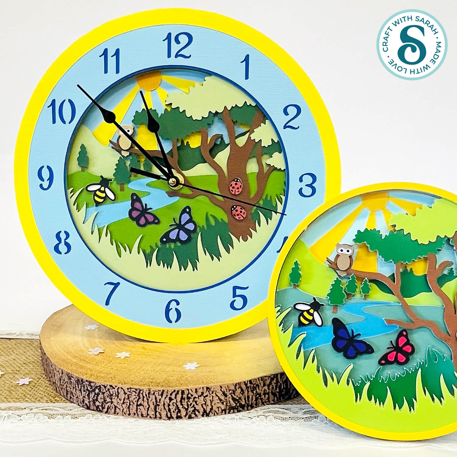 Spring forest clock by Craft with Sarah