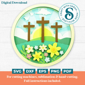 Sunrise Easter Crosses SVG
