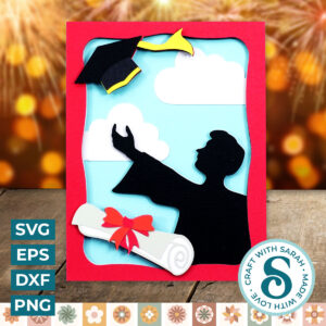 Cap Throw Graduation Card (Male)