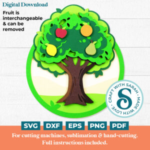 Fruit Tree SVG with Removable Fruit