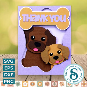 Dogs Thank You A2 Card