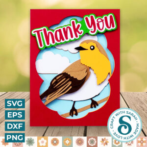 Robin Thank You A2 Card