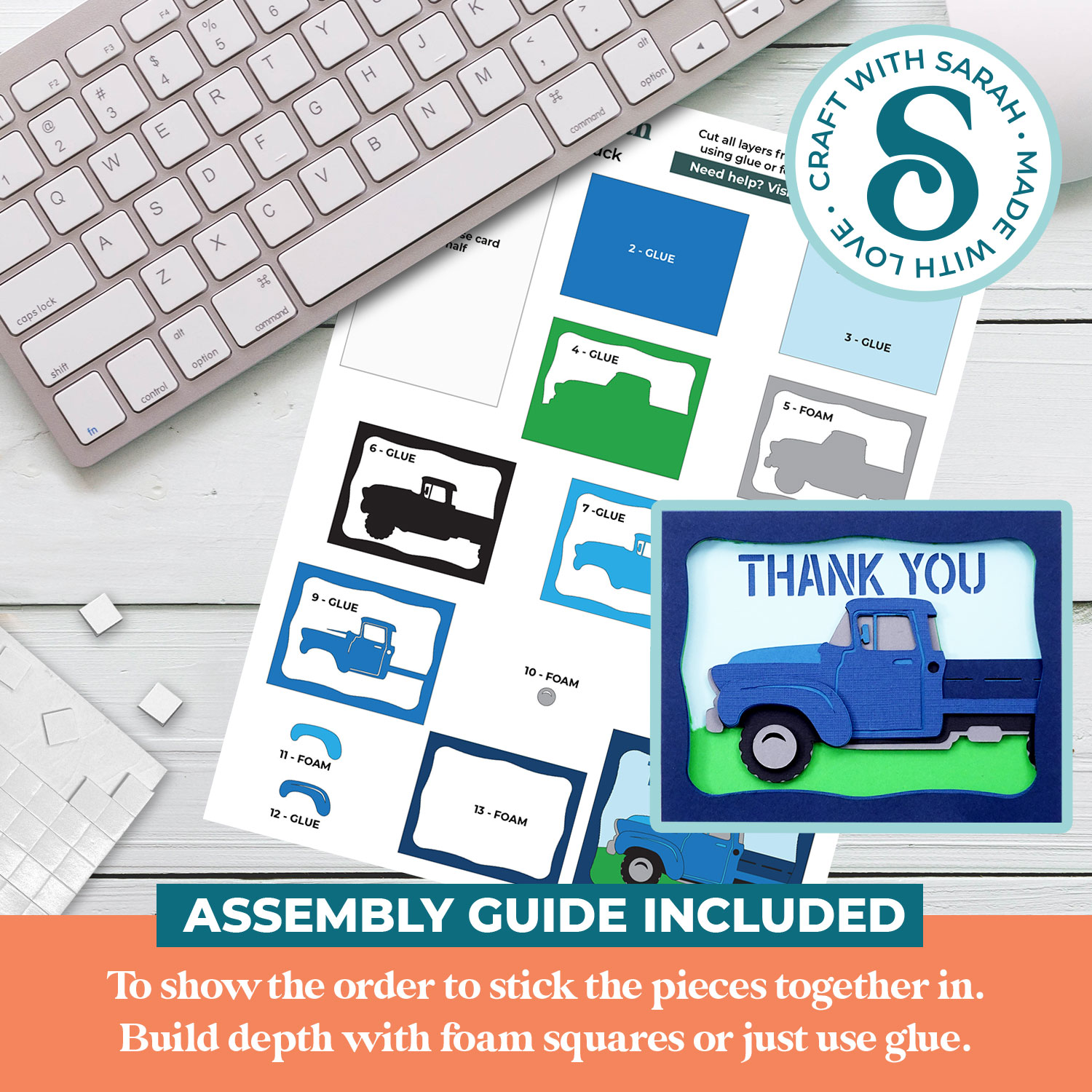 Truck Thank You A2 Card - Image 2