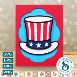 4th of July Hat A2 Card