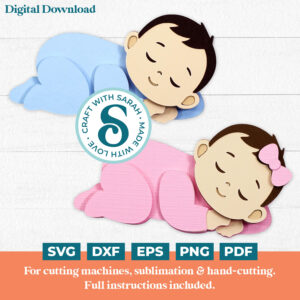 Boy & Girl Sleeping Baby SVGs