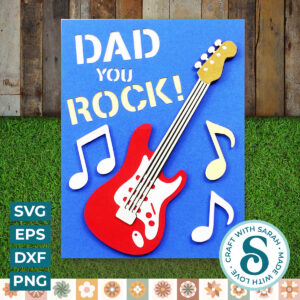 Dad You Rock! A2 Card