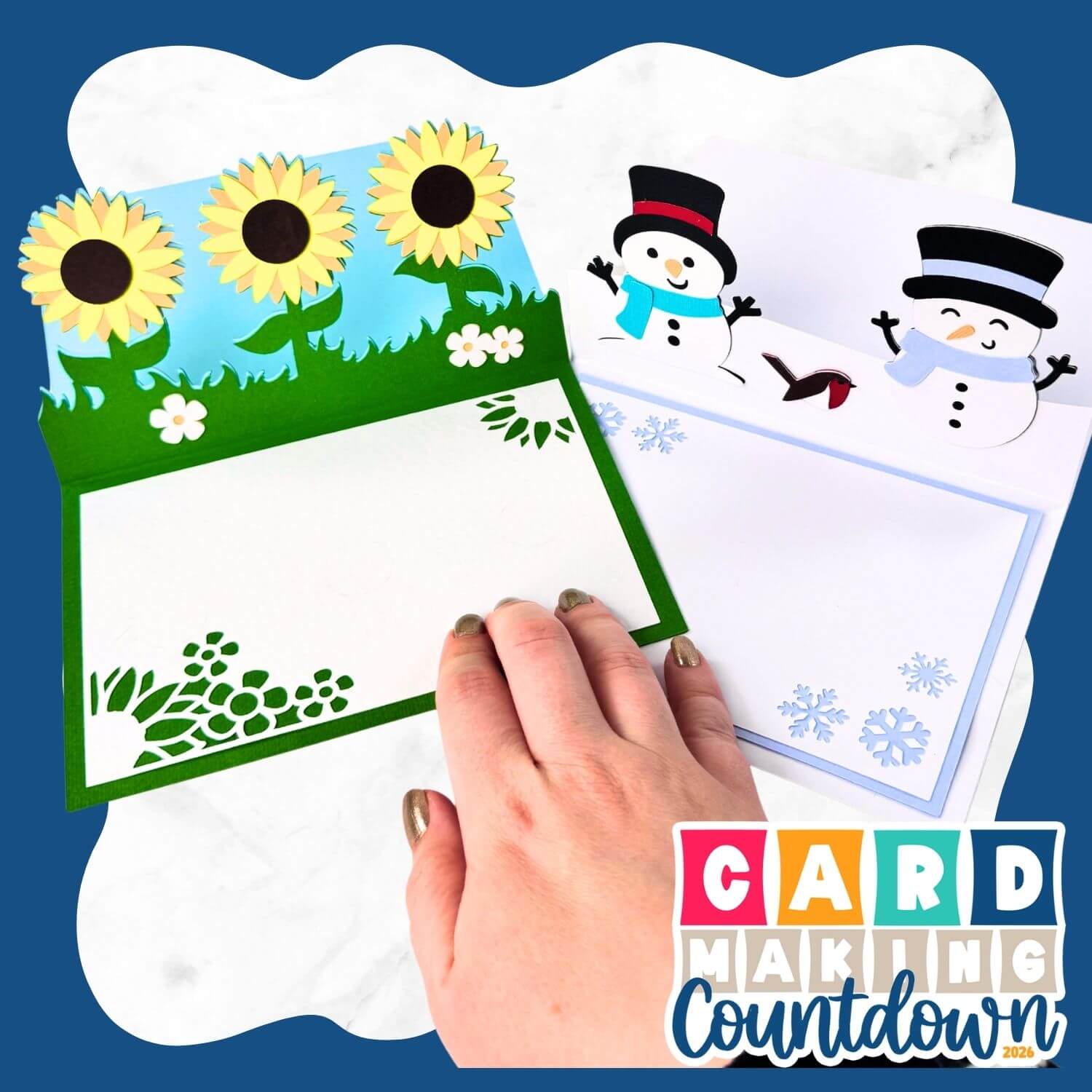 Double sided popout cards by Craft with Sarah