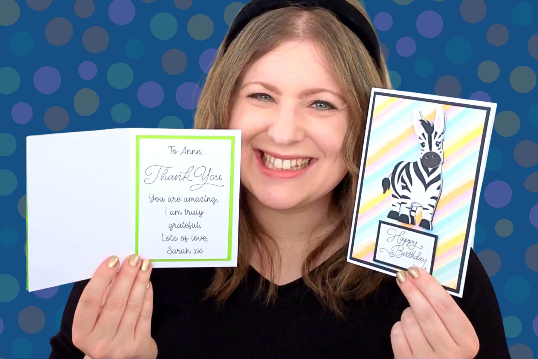 Pen greetings drawn with a Cricut
